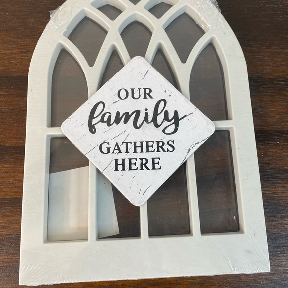 Welcome to Our Home White Farmhouse Window Sign 6.5 By 9 - Picture 2 of 5